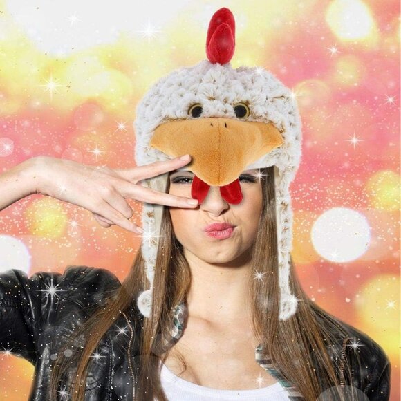 Plush Fleece Beanie with Ear Flaps Winter Hat for Kids Teens Adults Funny Costum - Picture 8 of 9